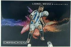 Lionel Messi #2 Soccer Cards 2022 Panini Obsidian Black Colorblast Prices