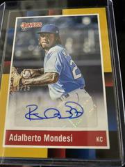 Adalberto Mondesi [Gold] #R88S-AD Baseball Cards 2022 Panini Donruss Retro 1988 Signatures Prices