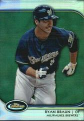 Ryan Braun [Refractor] #20 Baseball Cards 2012 Finest Prices