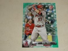 Mike Trout [Green] #100 Baseball Cards 2017 Bowman Prices