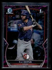 C. J. Kayfus [Fuchsia Lunar] #BDC-101 Baseball Cards 2023 Bowman Draft Chrome Prices