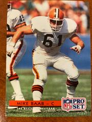 Mike Baab Football Cards 1992 Pro Set Prices