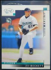 Josh Beckett #166 Baseball Cards 2003 Leaf Prices