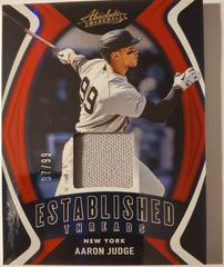 Aaron Judge [Spectrum Red] #ET-AJ Baseball Cards 2022 Panini Absolute Established Threads Prices