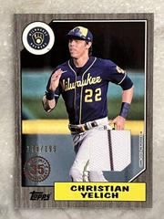 Christian Yelich [Black] #87R-CY Baseball Cards 2022 Topps 1987 Relics Prices