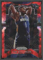 Zion Williamson [Red Ice] Basketball Cards 2019 Panini Prizm Prices