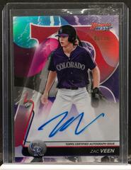 Zac Veen [Red Refractor] #ZV Baseball Cards 2020 Bowman's Best of 2020 Autographs Prices
