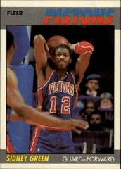 Sidney Green #44 Basketball Cards 1987 Fleer Prices