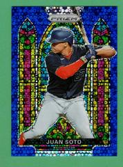 Juan Soto [Blue Donut Circles Prizm] #SG-3 Baseball Cards 2021 Panini Prizm Stained Glass Prices