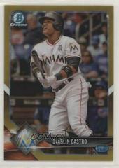 Starlin Castro [Gold Refractor] #5 Baseball Cards 2018 Bowman Chrome Prices