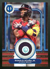 Ronald Acuna Jr. [Blue] #SOA-RA Baseball Cards 2024 Topps Tribute Stamp of Approval Prices