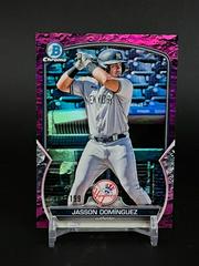 Jasson Dominguez [Fuchsia Lunar Crater] Baseball Cards 2023 Bowman Chrome Prospects Prices
