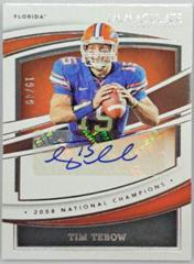 Tim Tebow #IC-TTE Football Cards 2022 Panini Immaculate Collegiate Champions Autographs Prices