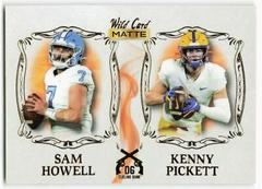 Sam Howell, Kenny Pickett [White Orange] Football Cards 2022 Wild Card Matte Dueling Guns Prices