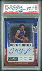 Cade Cunningham [Autograph Red Shimmer] #101 Basketball Cards 2021 Panini Contenders Prices