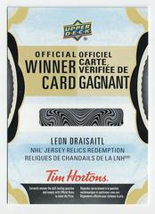 Leon Draisaitl Hockey Cards 2023 Upper Deck Tim Hortons NHL Jersey Relics Redemption Prices