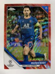 Marquinhos [Red Wave Refractor] Soccer Cards 2021 Topps Chrome UEFA Champions League Prices