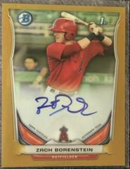 Zach Borenstein [Chrome Gold Refractor] #ZB Baseball Cards 2014 Bowman Prospect Autograph Prices