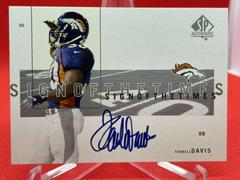 Terrell Davis #TDA Football Cards 2001 SP Authentic Sign of the Times Prices