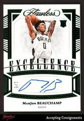MarJon Beauchamp [Emerald] #31 Basketball Cards 2022 Panini Flawless Excellence Signature Prices
