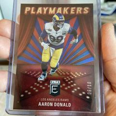 Aaron Donald [Blue] #PM-20 Football Cards 2022 Panini Donruss Elite Playmakers Prices
