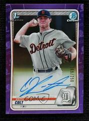 Colt Keith [Purple Refractor] #CDA-KC Baseball Cards 2020 Bowman Draft Picks Chrome Autographs Prices
