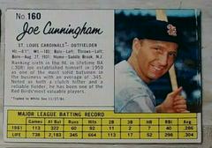 Joe Cunningham [Hand Cut] #160 Baseball Cards 1962 Jell O Prices