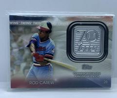 Rod Carew #T70P-RCA Baseball Cards 2021 Topps 70th Anniversary Logo Patch Prices