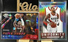 Damian Lillard [Blue Ice] #5 Basketball Cards 2021 Panini Contenders Optic Suite Shots Prices