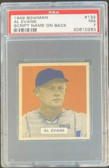 Al Evans [Script Name on Back] Baseball Cards 1949 Bowman Prices