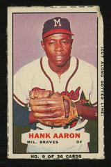 Hank Aaron [Hand Cut Glove in Front] #9 Baseball Cards 1963 Bazooka Prices