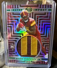 Brian Robinson Jr. [Green] #II-BR Football Cards 2022 Panini Illusions Instant Impact Prices