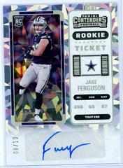 Jake Ferguson [Autograph Cracked Ice Ticket] Football Cards 2022 Panini Contenders Prices
