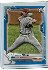 Aaron Nola [Blue] #40 Baseball Cards 2021 Bowman Prices