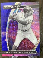 Carlos Correa [Blue Velocity] #21 Baseball Cards 2021 Panini Chronicles Titan Prices