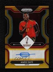 Ansu Fati [Gold] #S-AF Soccer Cards 2022 Panini Prizm World Cup Signatures Prices