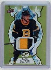 David Pastrnak [Gold Patch] #57 Hockey Cards 2021 Upper Deck Ice Prices