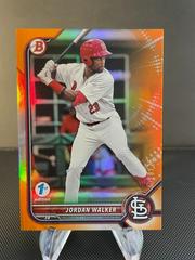 Jordan Walker [Orange Foil] Baseball Cards 2022 Bowman 1st Edition Prices