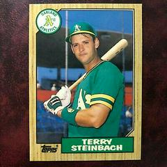 Terry Steinbach #117T Baseball Cards 1987 Topps Traded Tiffany Prices