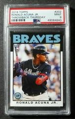 Ronald Acuna Jr. #202 Baseball Cards 2018 Topps Throwback Thursday Prices