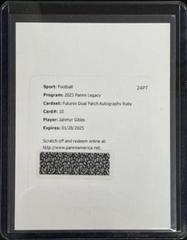 Jahmyr Gibbs [Ruby] #FDA-10 Football Cards 2023 Panini Legacy Futures Dual Patch Autographs Prices