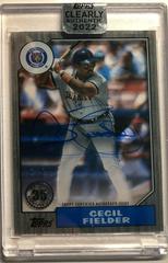 Cecil Fielder [Black] Baseball Cards 2022 Topps Clearly Authentic 1987 Autographs Prices