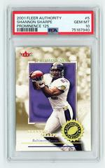 Shannon Sharpe [Prominence 125] #5 Football Cards 2001 Fleer Authority Prices
