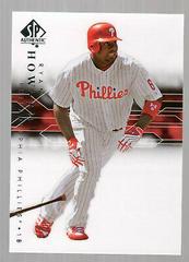 Ryan Howard Baseball Cards 2008 SP Authentic Prices