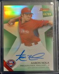 Aaron Nola [Green Refractor] #ANO Baseball Cards 2015 Bowman's Best of Autographs Prices