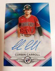 Corbin Carroll [Blue] Baseball Cards 2023 Bowman Sterling Rookie Autographs Prices