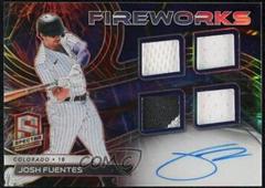 Josh Fuentes Baseball Cards 2022 Panini Chronicles Fireworks Fabric Signatures Prices