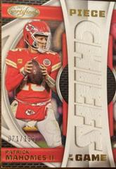 Patrick Mahomes II #POG-29 Football Cards 2023 Panini Certified Piece of the Game Prices