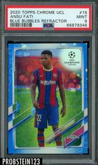 Ansu Fati [Blue Bubbles] Soccer Cards 2020 Topps Chrome UEFA Champions League Prices