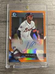 Ozzie Albies [Orange Refractor] Baseball Cards 2018 Bowman Chrome Rookie Autographs Prices